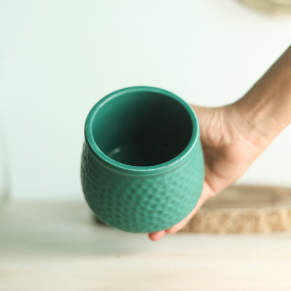 Bell Ruby Green 4" Ceramic Pot
