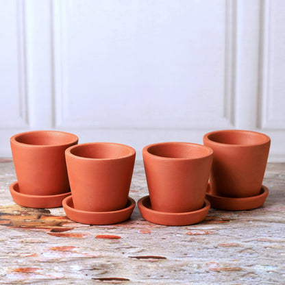 Cone Terracotta Planters (Set of 4)