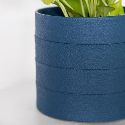 Oslo Strips Textured Planter (Blue)