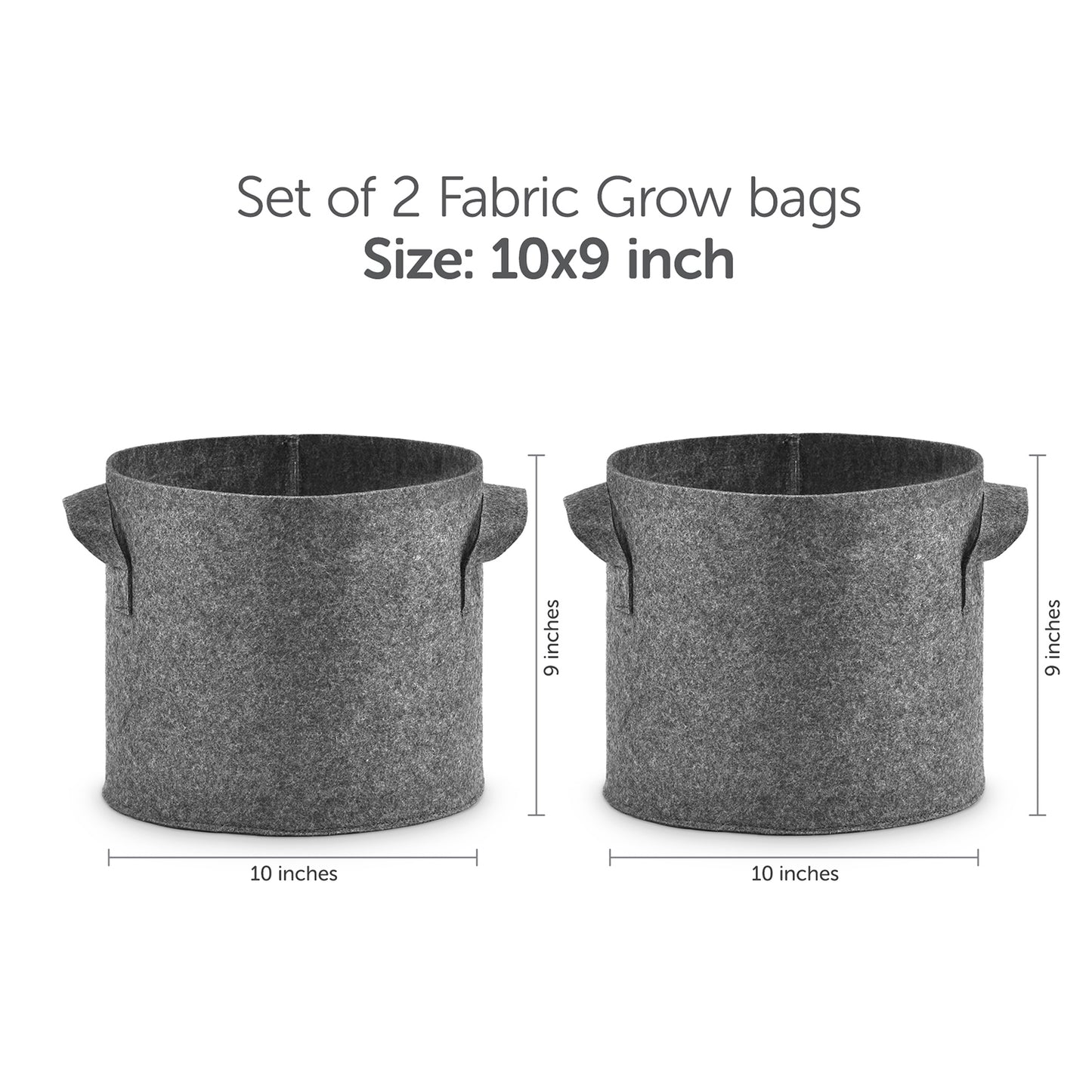 Fabric Grow Bag 10"x9" (2pc)