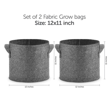 Fabric Grow Bag 12"x11" (2pc)