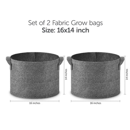 Fabric Grow Bag 16"x14" (2pc)