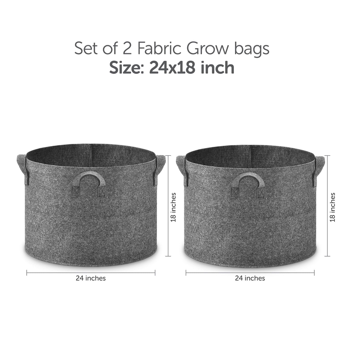Fabric Grow Bag 24"x18" (2pc)