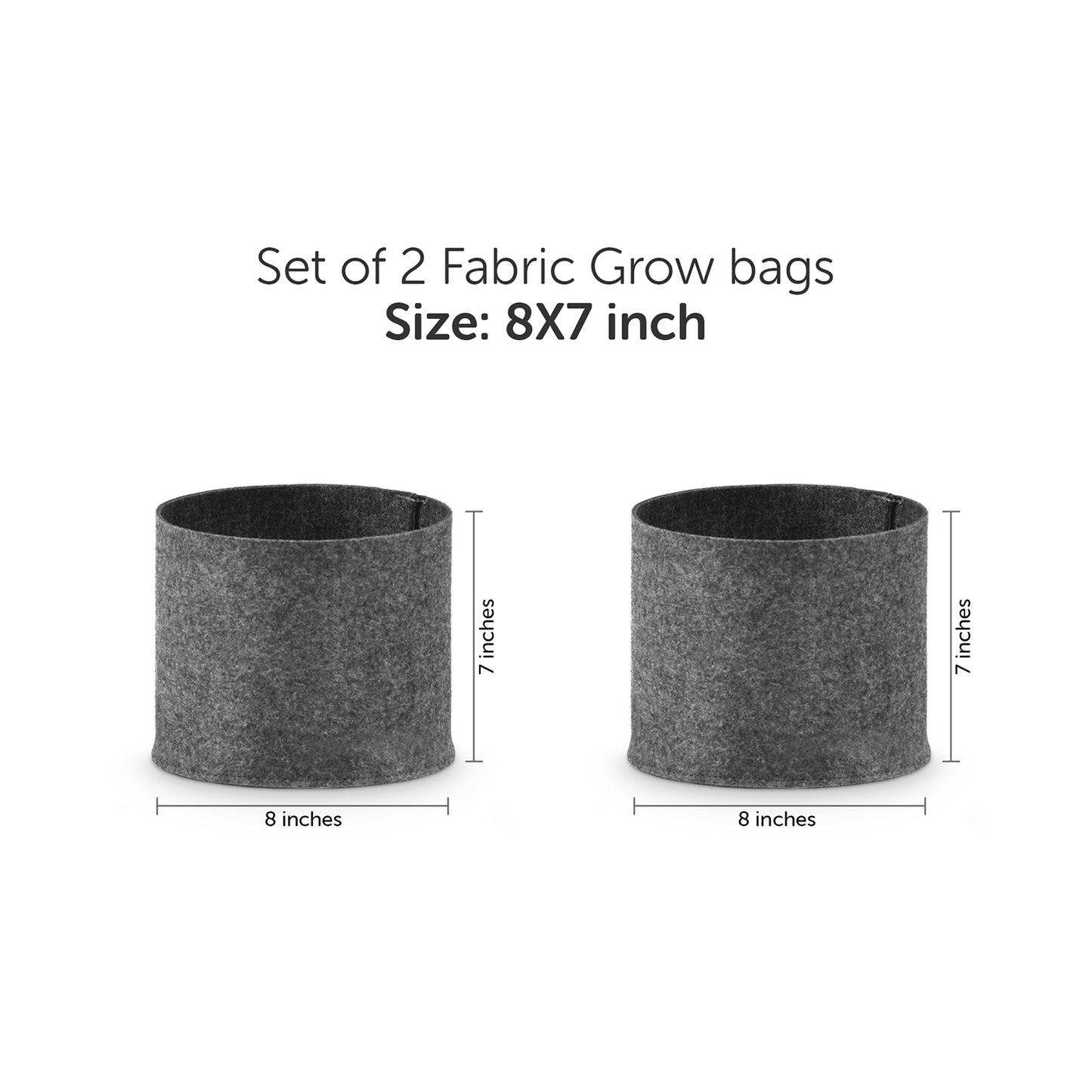 Fabric Grow Bag 8"x7" (2pc)